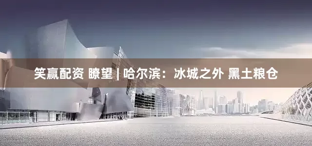 笑赢配资 瞭望 | 哈尔滨：冰城之外 黑土粮仓